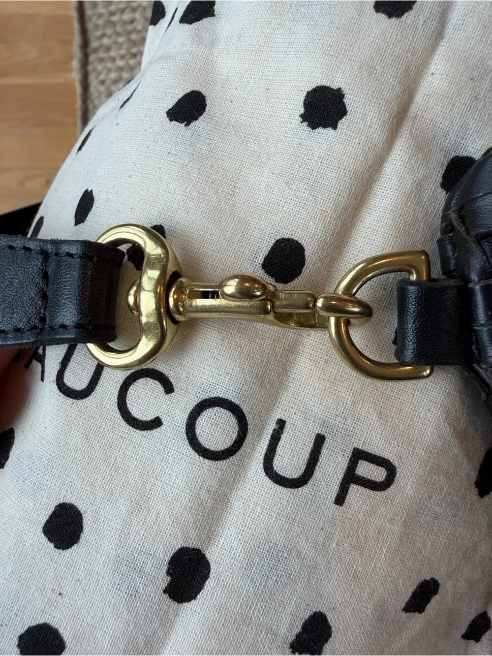 Clare V Black Woven Leather Crossbody Bag with Gold Hardware